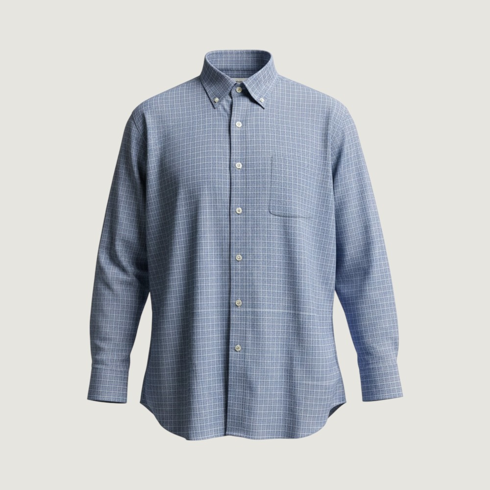 Peter Millar Crown Lite Shirt Mens XXL Blue Plaid Stretch Preppy Luxury NWT $165